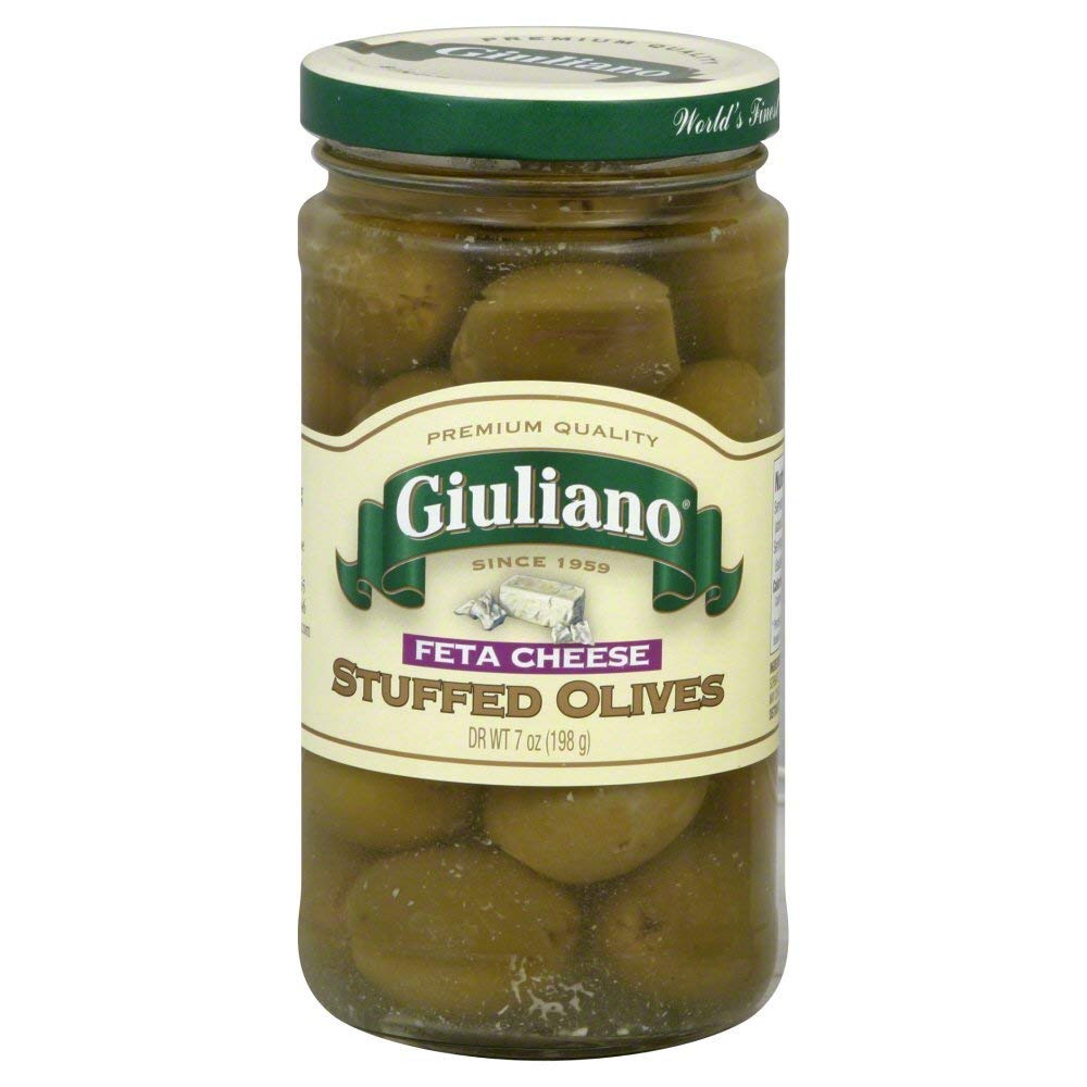 Giuliano Feta Cheese Stuffed Olive, 7 Ounce - 6 per case.