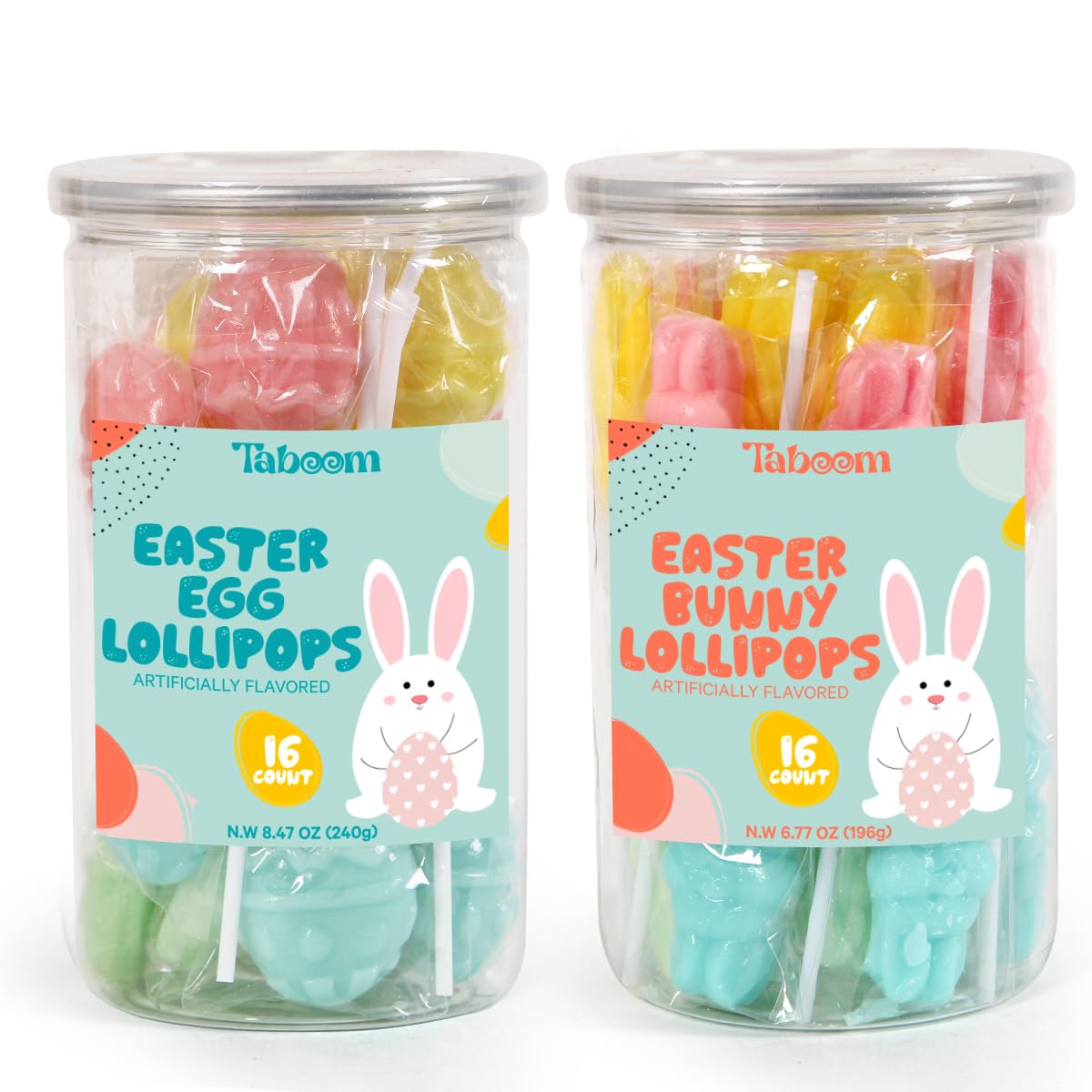 Easter Lollipop Eggs And Bunnies Candy Assortment For Kids, School And Party Favor Bag Fillers - Bulk Easter Candy Individually Wrapped Easter Egg & Bunny Suckers For Easter Basket Stuffers, 32 Count