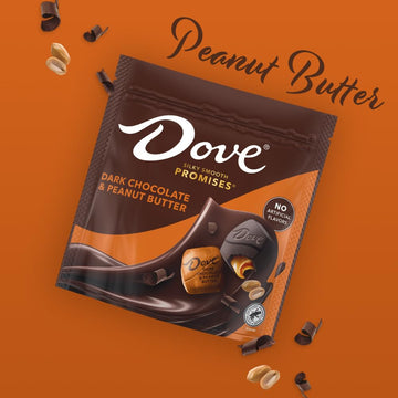 Dove Promises Dark Chocolate Peanut Butter Candy, Bulk Candy, Individually Wrapped, 7.61 Oz, 8 Pack