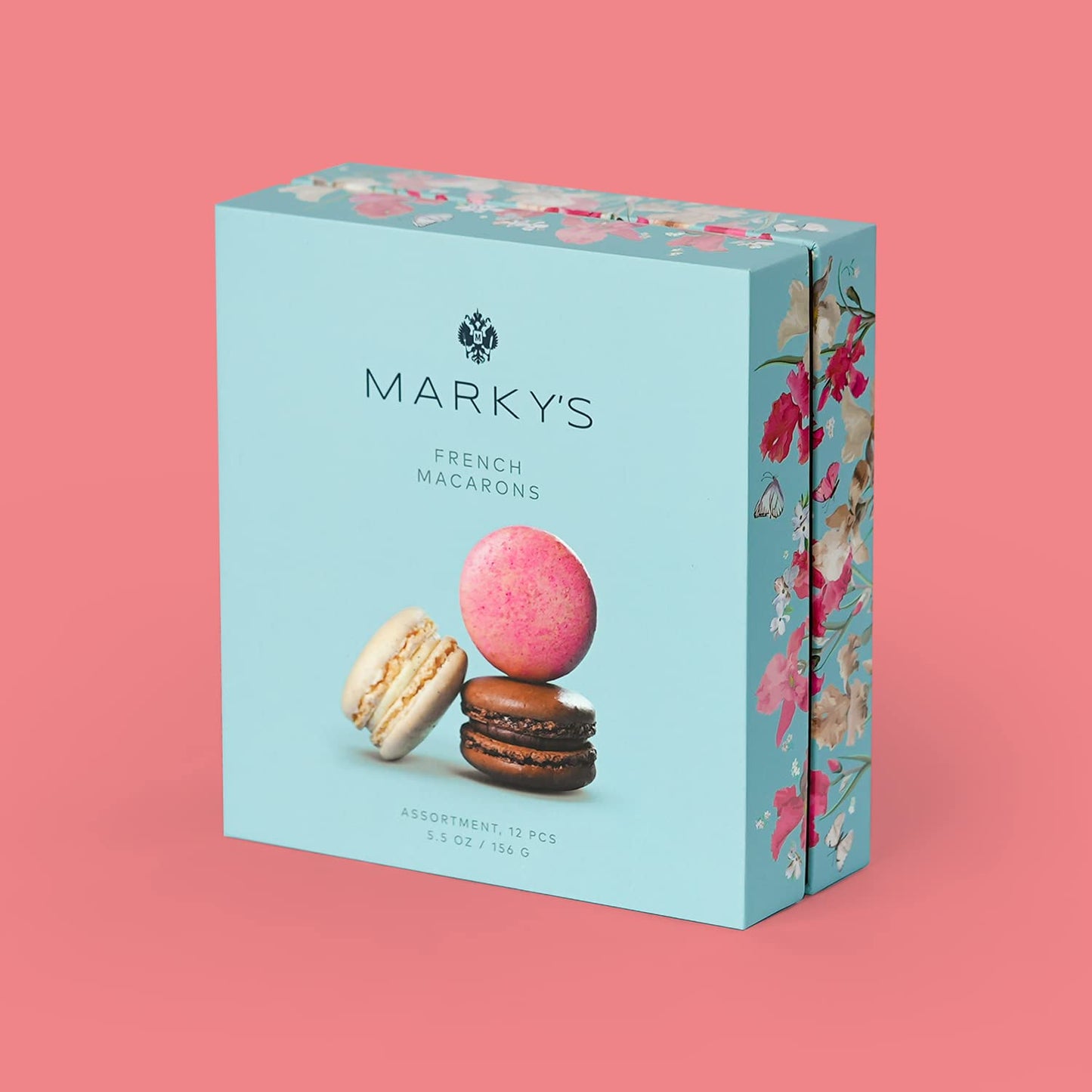 Marky'S French Almond Macarons Gift Box - 12 Pcs - Assorted Macaroons Basket Variety Of Flavors Cookies Imported From France