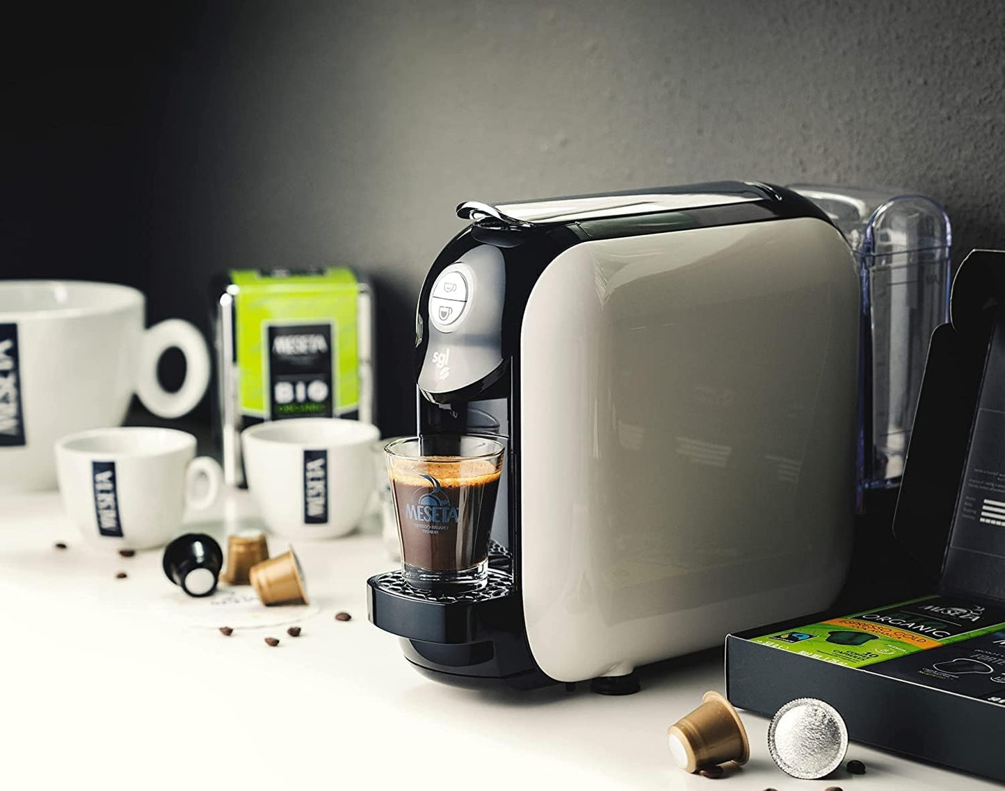 Meseta Coffee compact pieces - Compatible with Nespresso, 100% Arabica, Gourmet Organic, 100 Count, Black