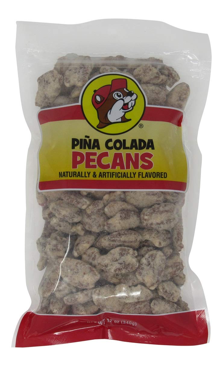 Buc-ees Pina Colada Flavored Pecans in a Resealable Bag, 12 Ounces