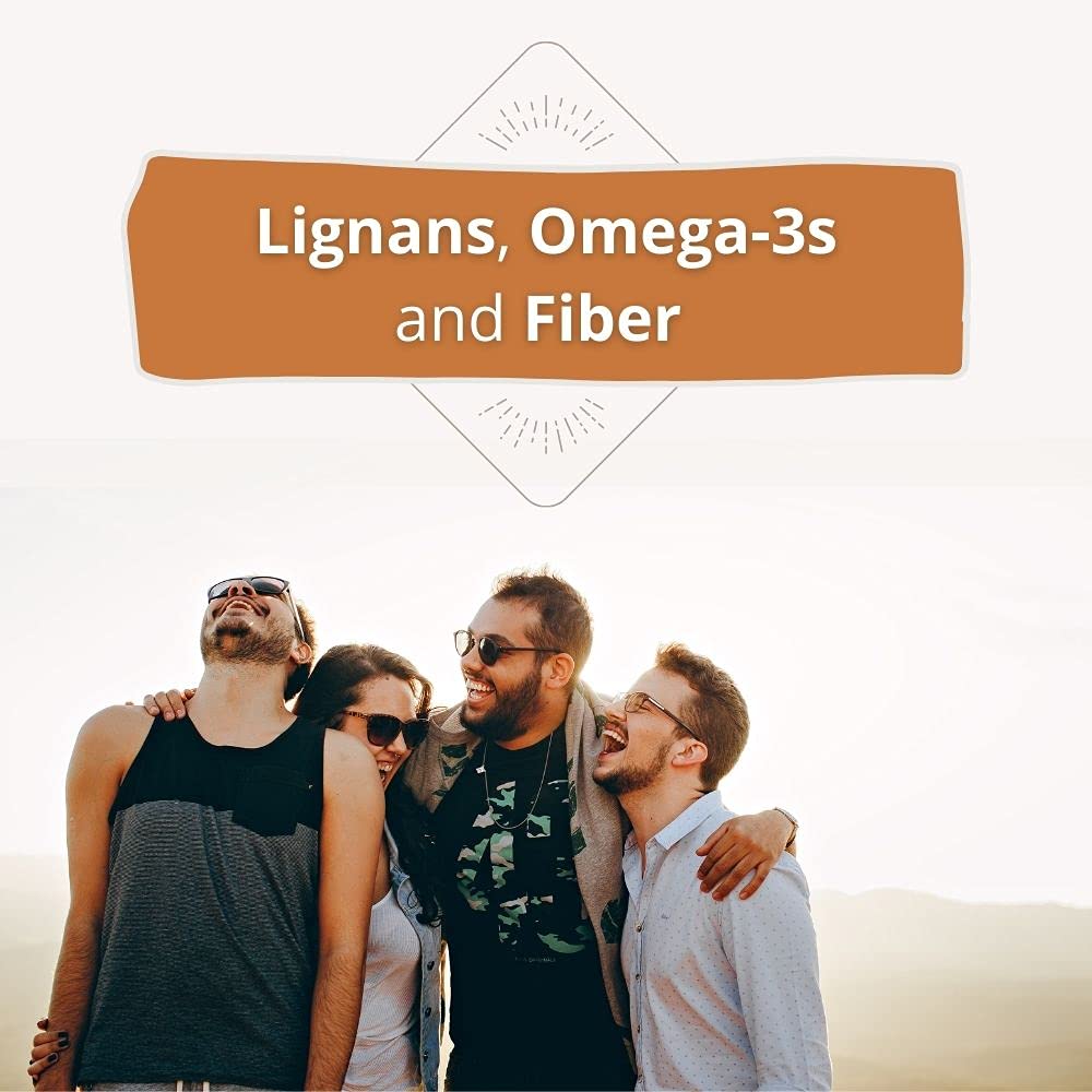 Garden of Life 100% Organic Ground Flax Seed, Cold Milled Premium Golden Flaxseed Meal for Women and Men, 2g Omega 3, Lignans, 3