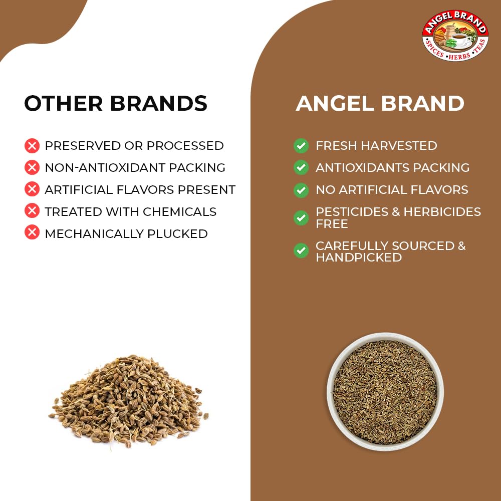 Angel Brand Anise Seeds - Whole Anise for Baking and Cooking - 3.5 oz Bottle