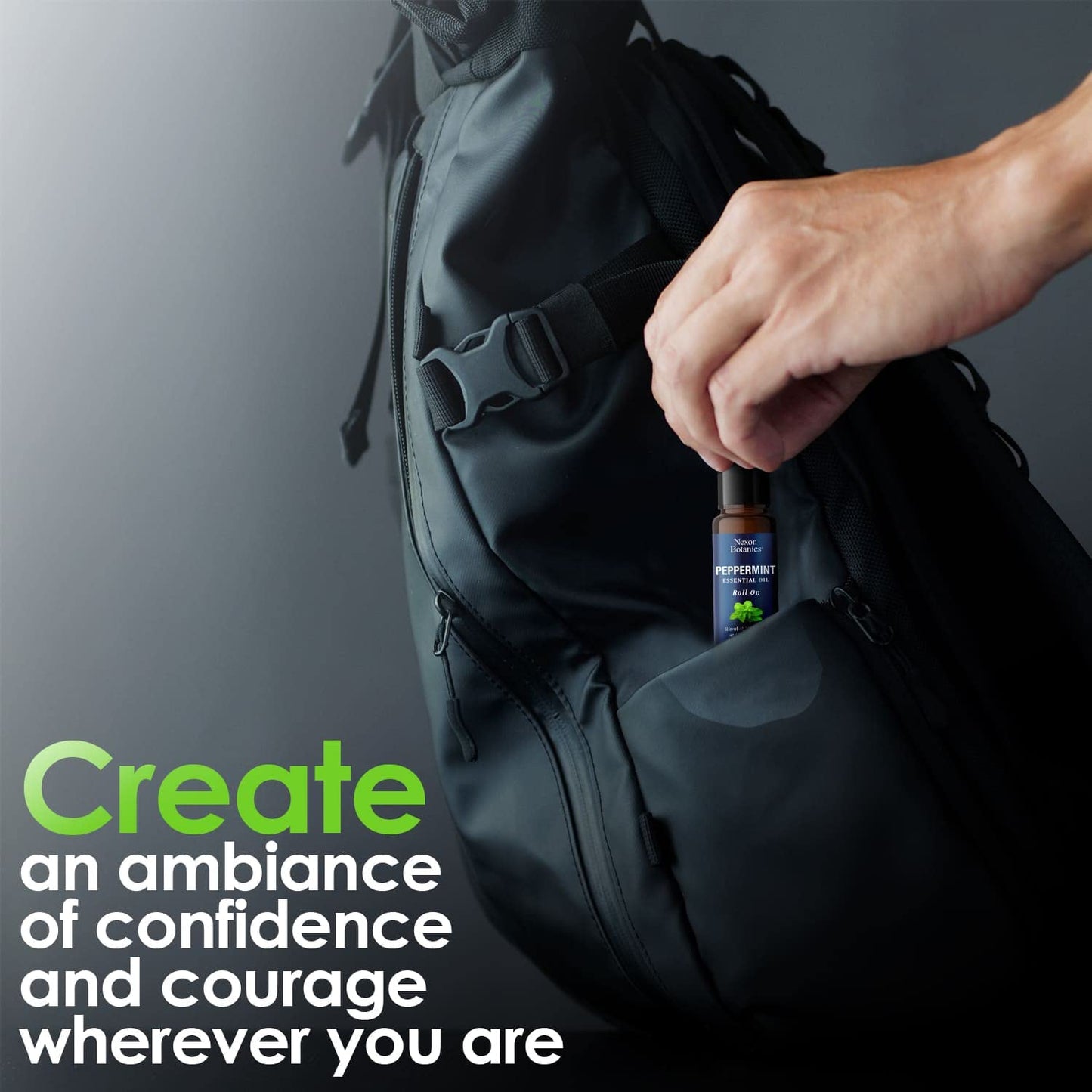 Peppermint Essential Oil Roll-On - Peppermint Oil Roll-On With Fresh & Minty Fragrance - Roll On Essential Oils For Aromatherapy