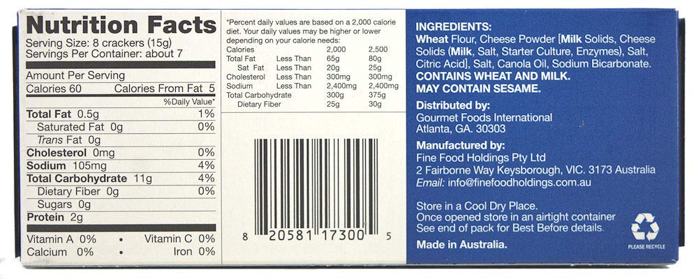 2s Company, Original Wafer Crackers, 3.5 oz. (6 pack)