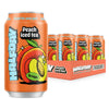Halfday Prebiotic Peach Iced Tea Cans, 12 Pack, Supports Digestive Health & Gut Health, 8G Plant Fiber & Prebiotics, Gluten Free