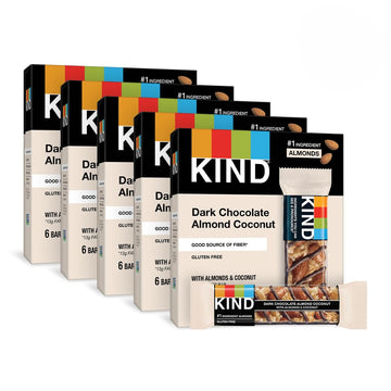KIND Dark Chocolate Almond Coconut Bars, Low Glycemic Index, Gluten Free Snacks, 1.4 OZ, (60 Bars)