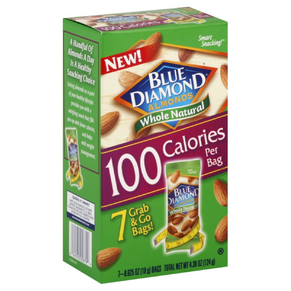 Blue Diamond, Almond Whl 100Cal 7Ct, 5 Oz, (Pack Of 6)