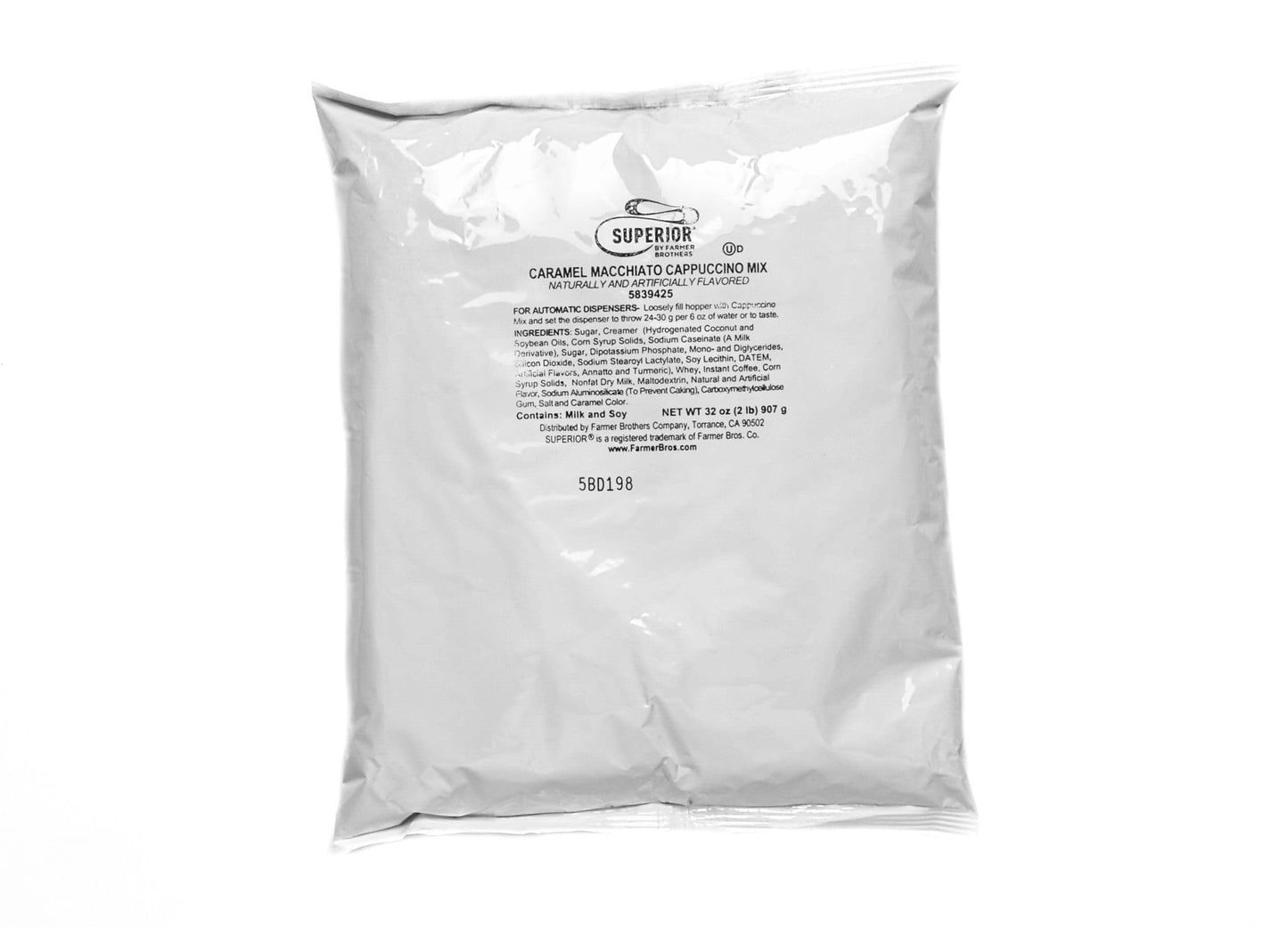 Farmer Brothers Powdered Cappuccino Mix, Caramel Macchiato, 32 Ounce (Pack of 6)