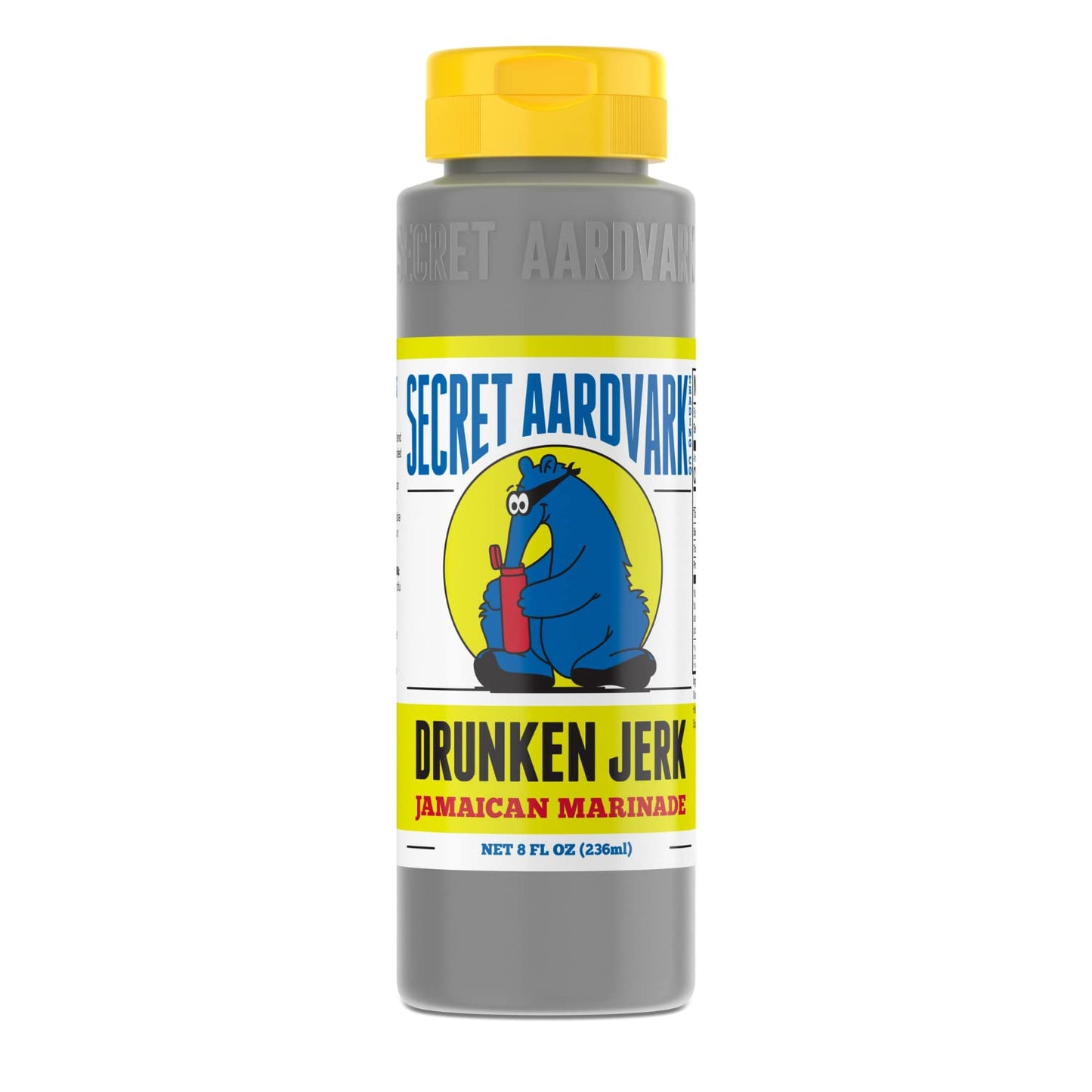 Secret Aardvark Drunken Jerk Hot Sauce - Jamaican Jerk Sauce, 7.98 Fl Oz, Non-GMO, Low Carb, Spicy BBQ Sauce