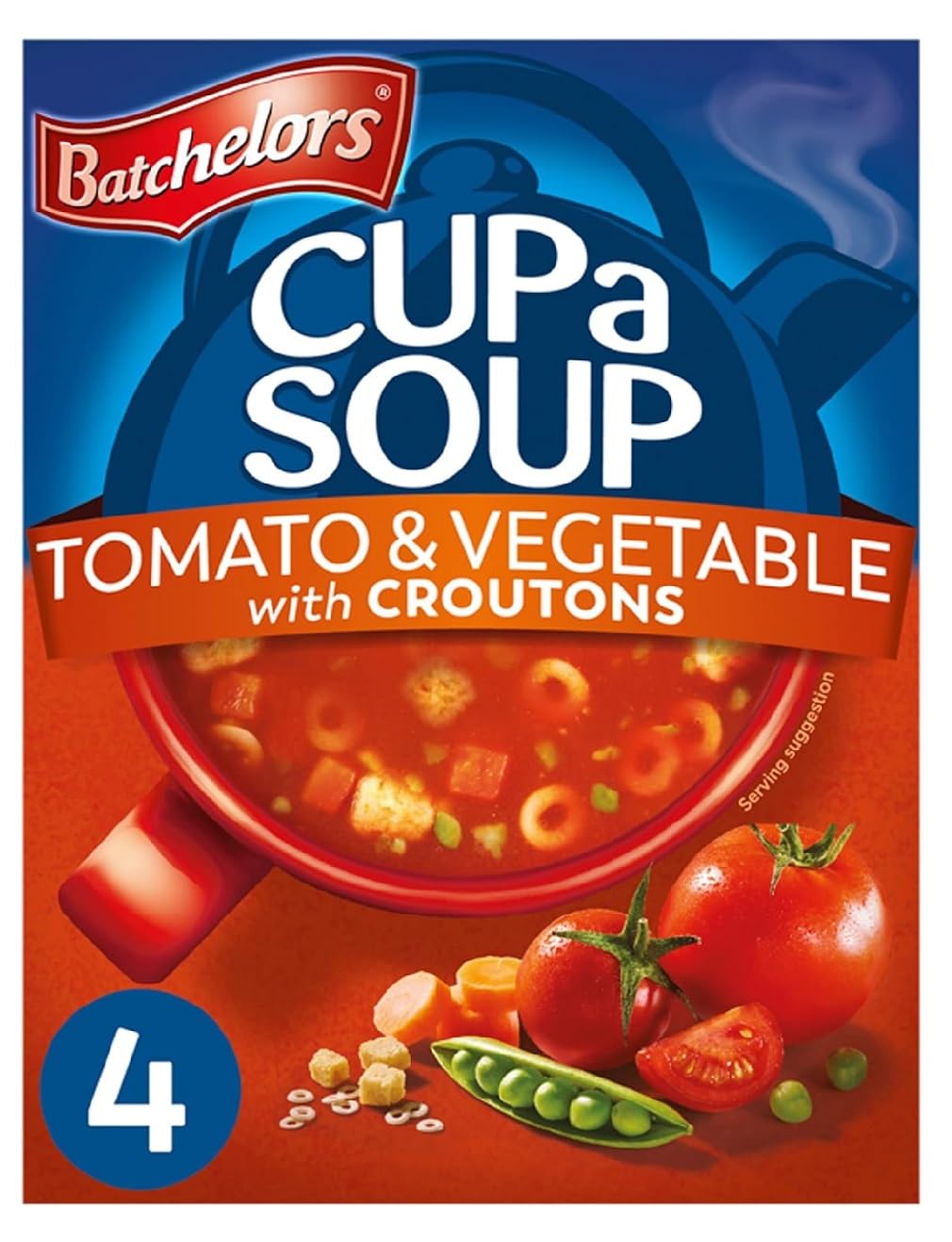 Batchelors Tomato & Vegetable Cup a Soup with Croutons 4s 104g (4 Pack)