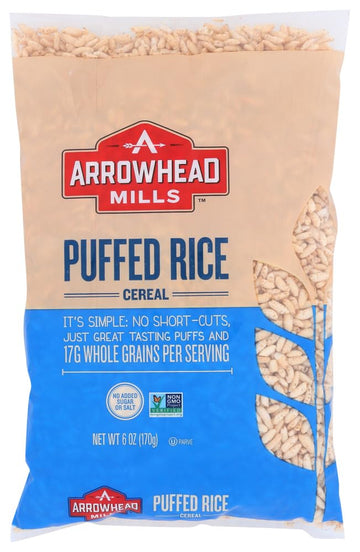 Arrowhead Mills Puffed Rice Cereal, 6 Oz Bag (Pack Of 3)