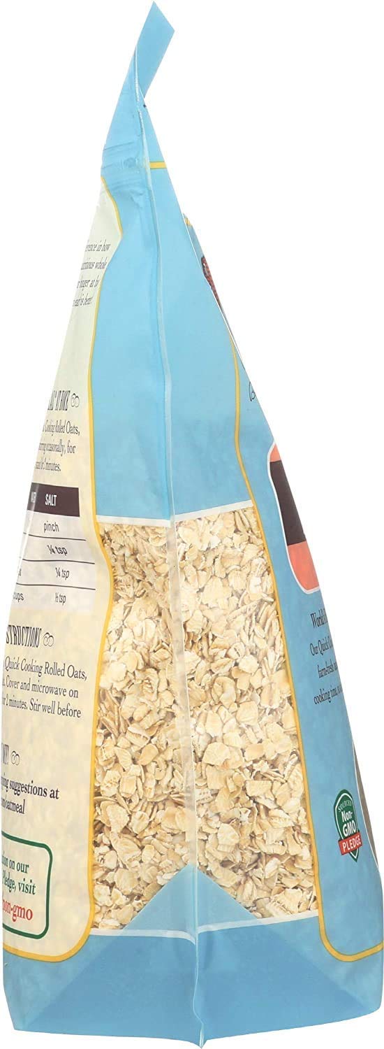 Bob'S Red Mill Organic Quick Cooking Rolled Oats (32 Ounce, Pack Of 2)