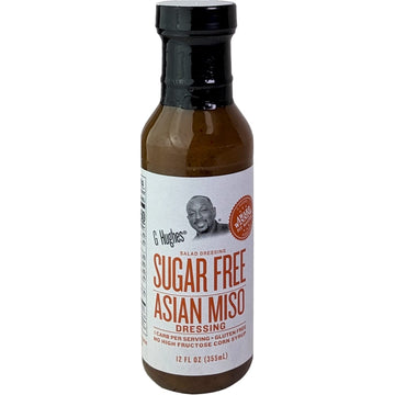 G Hughes Sugar Free, Asian Miso Dressing - Asian Salad Dressings, Asian Dressings, Gluten Free Salad Dressings, Miso Salad Dressing, No Added Sugar - 12 Oz. (1-Pack)