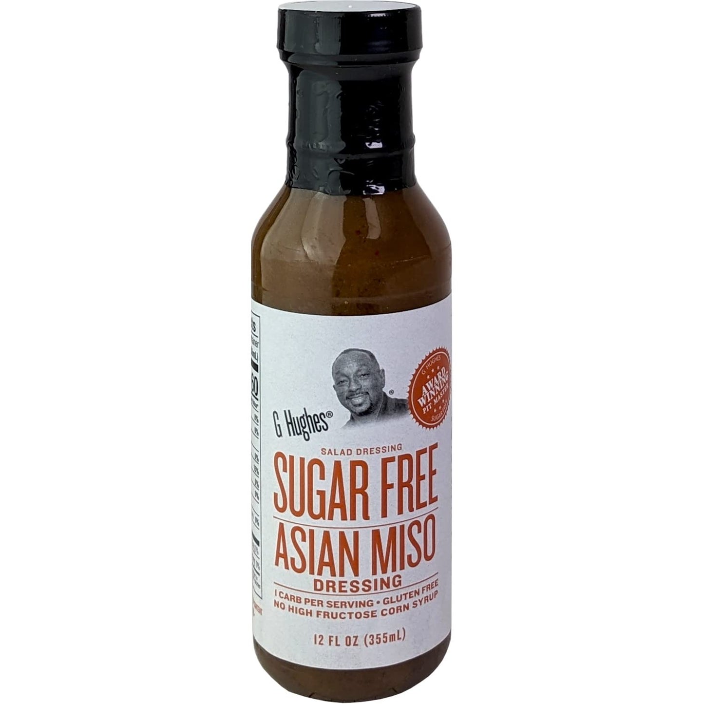 G Hughes Sugar Free, Asian Miso Dressing - Asian Salad Dressings, Asian Dressings, Gluten Free Salad Dressings, Miso Salad Dressing, No Added Sugar - 12 Oz. (1-Pack)