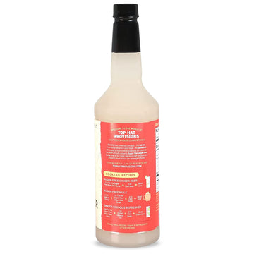 Top Hat Provisions Keto Sugar Free Ginger malt-inspired Syrup Mix - 32oz Bottle - Naturally Sweetened with Monk Fruit