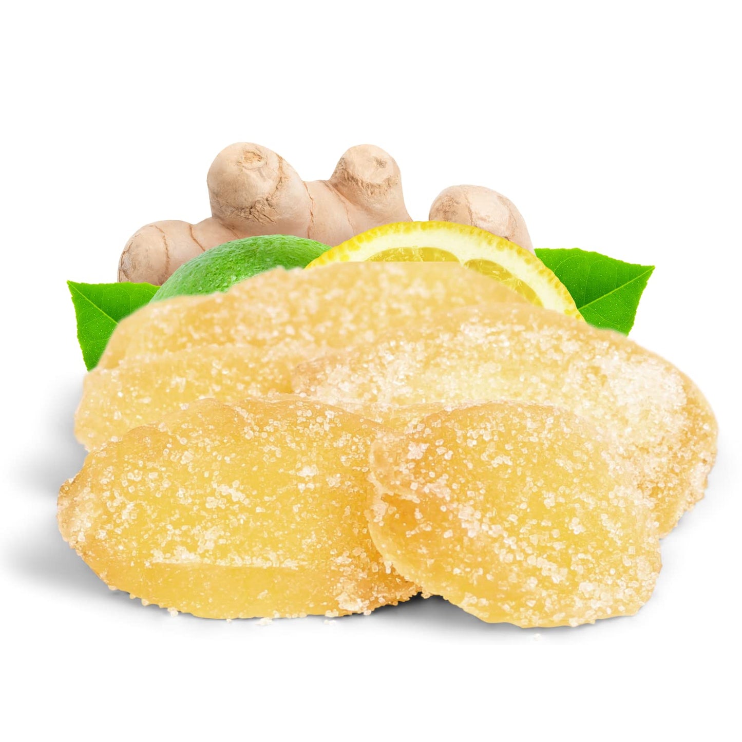 Crystallized Ginger Slices By It'S Delish, 1 Lb (16 Oz Bag) Candied Dried Ginger Fruit Chews Natural Candy, Ginger Root With Sug