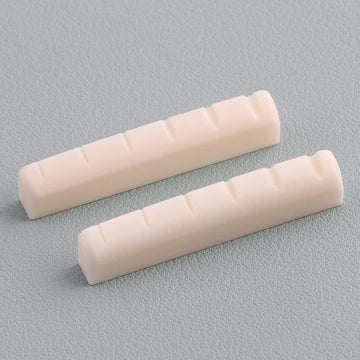 PurYupearl Acoustic Guitar Bone Nut Set - 2 Pcs Pre-Slotted, 43x5x9mm, for YMH FG Series Acoustic & Classical Guitars