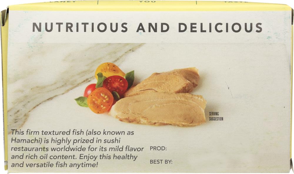 Wild Planet Skinless Boneless Yellow Tail Fillets In Extra Virgin Olive Oil, 4oz (Pack Of 12)
