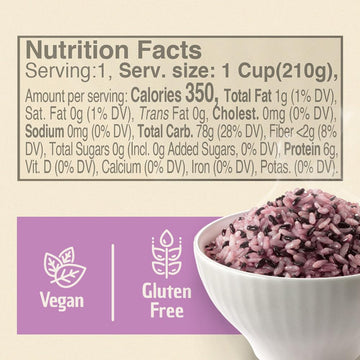 O'Food Bap Instant Black Rice (Pack Of 12), Korean Cooked Black Rice, Microwavable, Gluten-Free Sticky Rice Bowl, Asian Rice, Pa