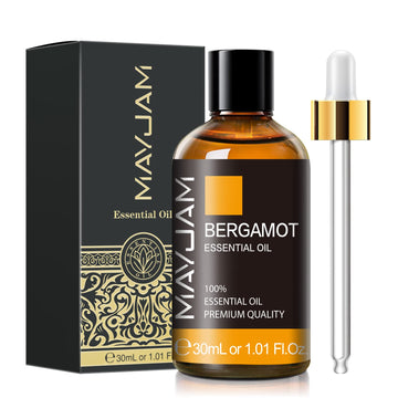 Bergamot Essential Oil 30Ml/1.01Fl.Oz, Mayjam Premium Bergamot Oils For Diffuser, Soap Making, Candle Making, Long Lasting Scent