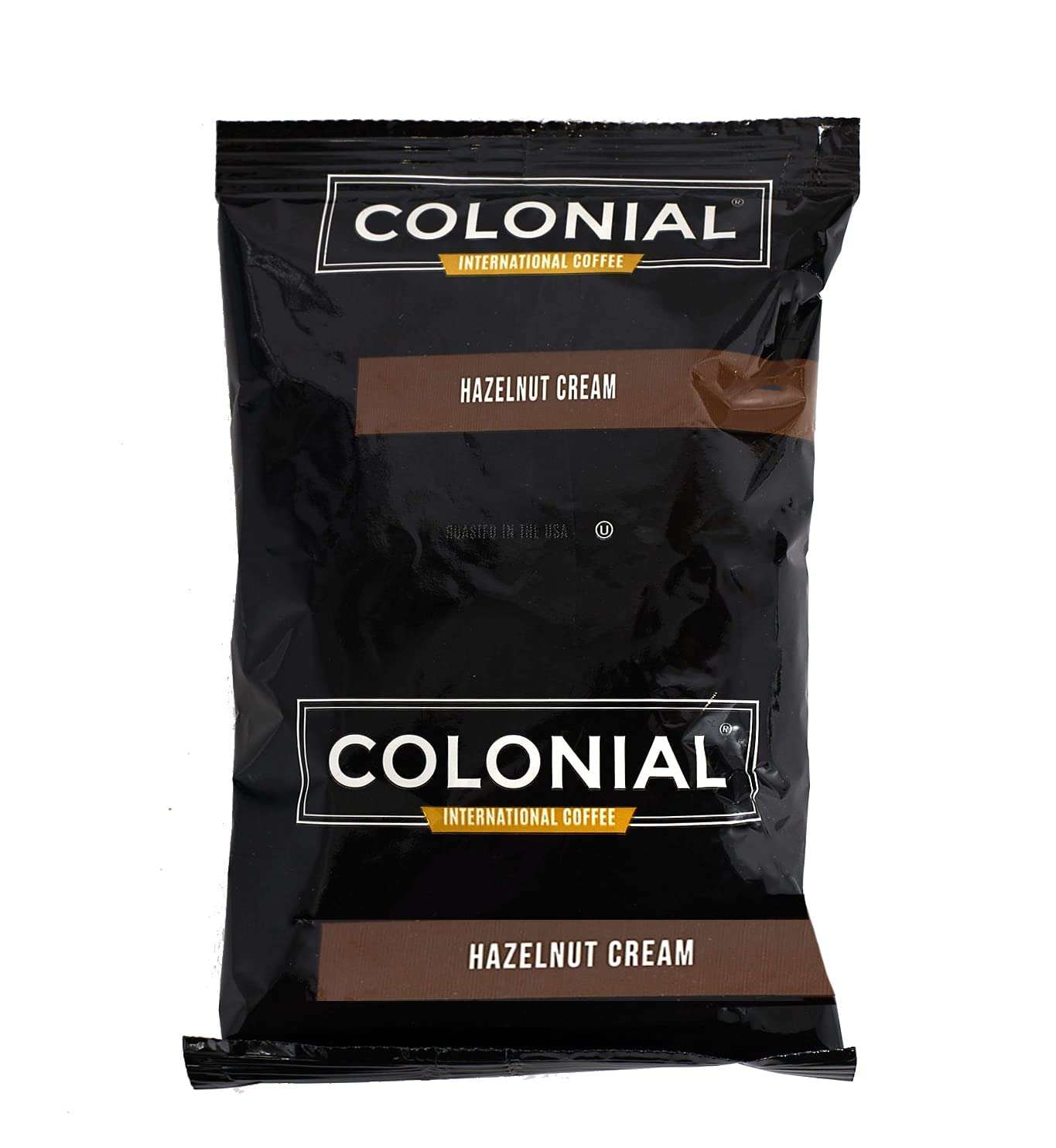 Colonial Coffee 32 Count Single Pot Coffee Packets – 100% Arabica Hazelnut Flavored Medium Roast | Pre-Measured Frac Packs For 12 Cup Maker | Bulk Ground Gourmet Coffee For Home & Office