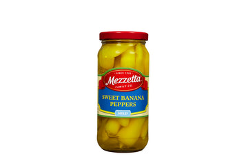 Mezzetta Sweet Banana Peppers - Sweet & Crunchy Peperoncini Alternative for Hamburgers, Hot Dogs, Sandwiches - Perfect for Boost