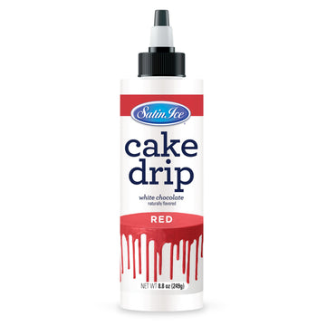 Satin Ice Cake Drip, Red, 8.8 Ounce