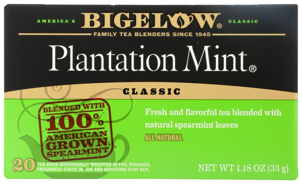 Bigelow Plantation Mint Tea Bags - 20 Count (Pack Of 3)