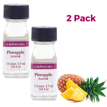 Lorann Pineapple Ss Flavor, 1 Dram Bottle (.0125 Fl Oz - 3.7Ml - 1 Teaspoon)- 2 Pack