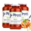 Yo Mamas Foods Keto Tomato Basil Pasta Sauce - Low Carb, No Sugar Added, Vegan - 2.06 lb (Pack of 3)