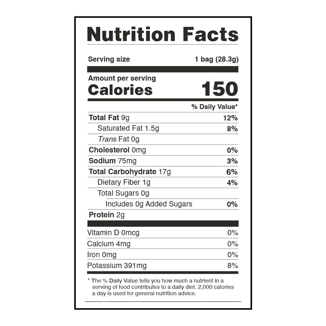 Good Health Avocado Chips Sea Salt, Salted, 5 Ounce (Pack Of 12)