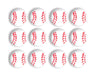 24 pc - Sport Theme Edible Sugar Cake Cupcake Cookie Toppers Decorations (Baseball)
