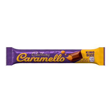 CADBURY CARAMELLO Milk Chocolate Caramel Candy Bars, King Size, 2.7 oz (18 Count) - Delicious Treat for Chocolate Lovers