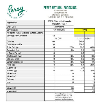 Pereg Blanched Almond Flour - Gluten Free, Keto Friendly, Finely Sifted - Wheat Free Flour, Multi-Purpose Flour & All Purpose Fl