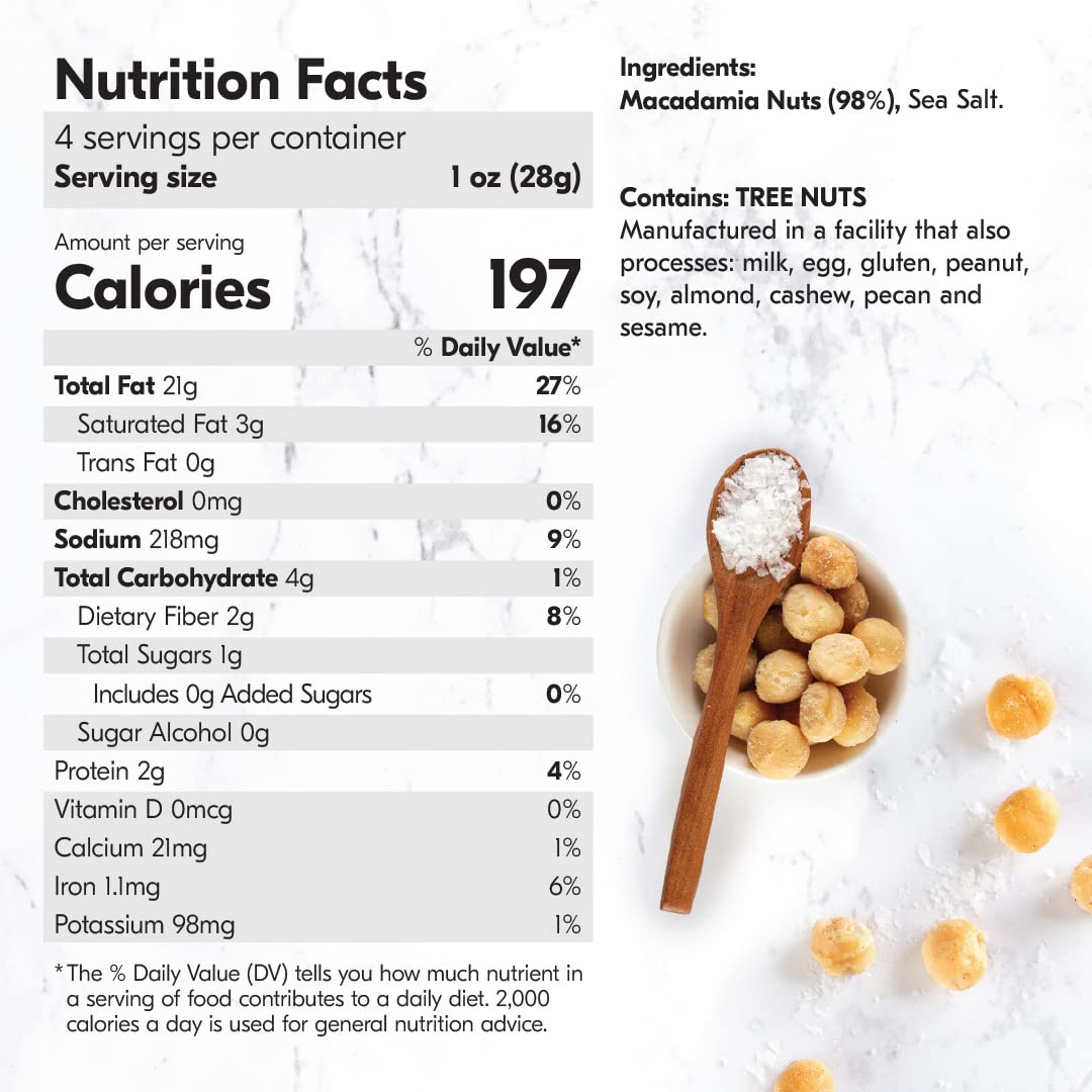 House Of Macadamias Premium Seasoned Macadamia Nuts, Roasted With Namibian Sea Salt, Bulk Nuts, Keto, Vegan, Paleo, All Natural,