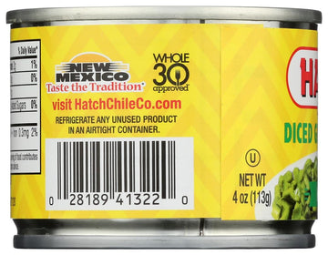 Hatch Mild Diced Green Chilis 4 Ounce (Pack Of 12)