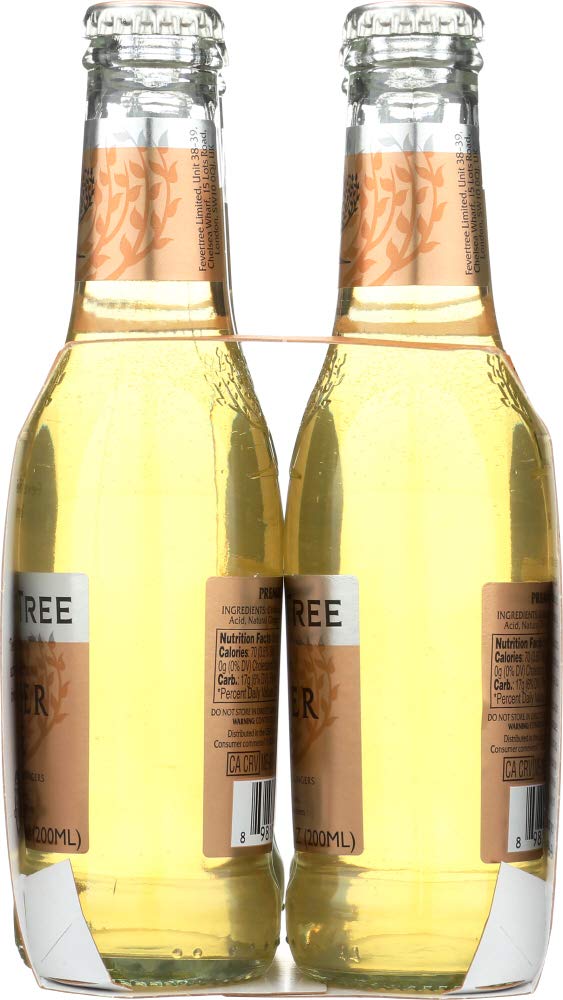 Fever-Tree Premium Ginger Ale, No Artificial Sweeteners, 6.8 Fl Oz (Pack of 4)
