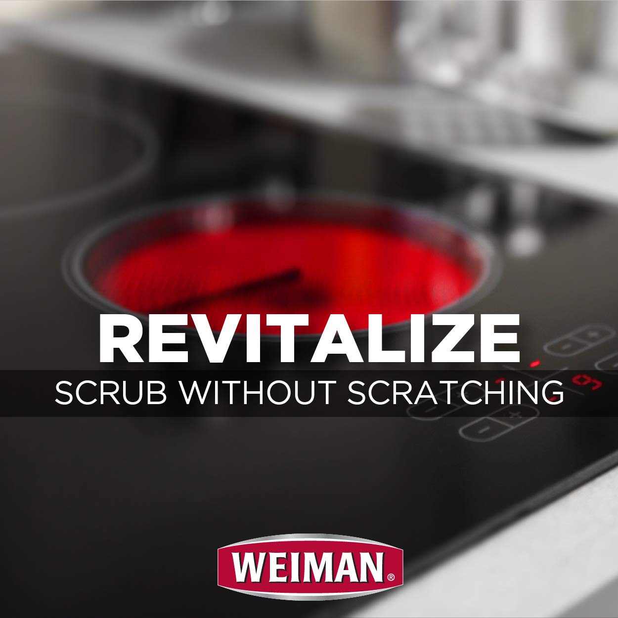 Weiman Cook Top Scrubbing Pads - Gently Clean And Remove Burned-On Food From All Smooth Top And Glass Cooktop Ranges, 3 Reusable