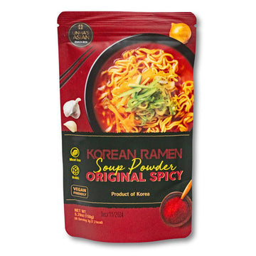 Authentic Korean Ramen Soup Seasoning, Hot and Spicy Flavor Powder, Premium Instant Ramyun Broth, Vegan Friendly, Product of Kor