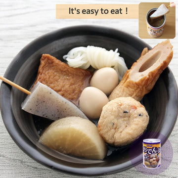 Canned Oden With ''Ganmo'' Fried Tofu And Daikon, Japanese Traditional Pot-Au-Feu, Contains Plenty Of Umami And Dashi, You Can O