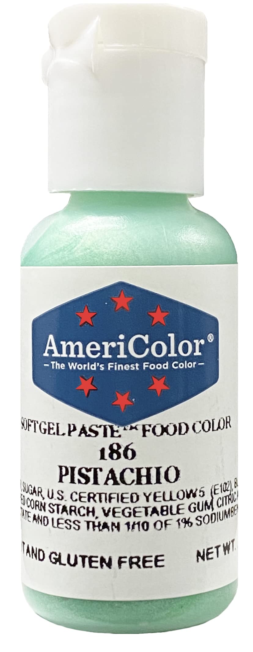 Americolor, Pistachio.75 Ounce Bottle, Soft Gel Paste Food Color