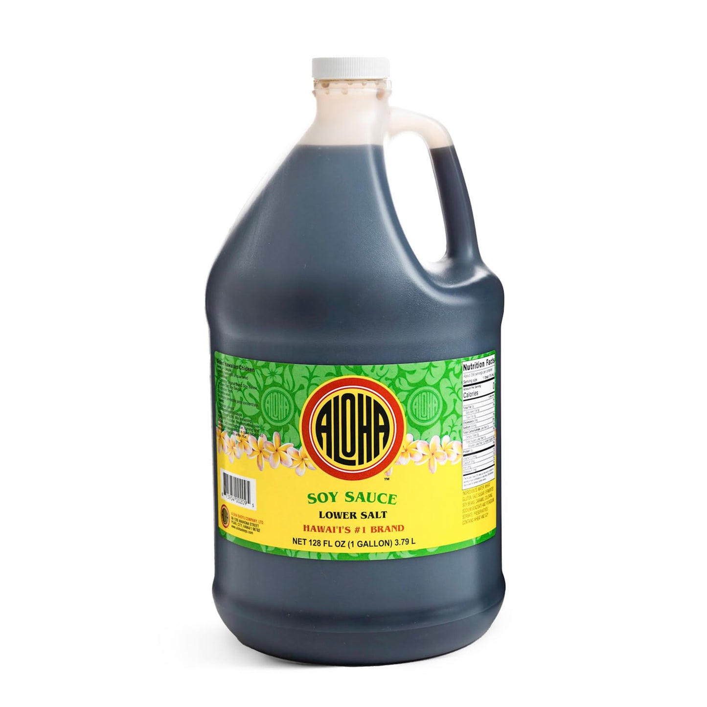 Aloha Shoyu - Lower Salt Soy Sauce With 25% Less Sodium - Versatile And Balanced Shoyu Sauce - Made In Hawaii - 1 Gallon