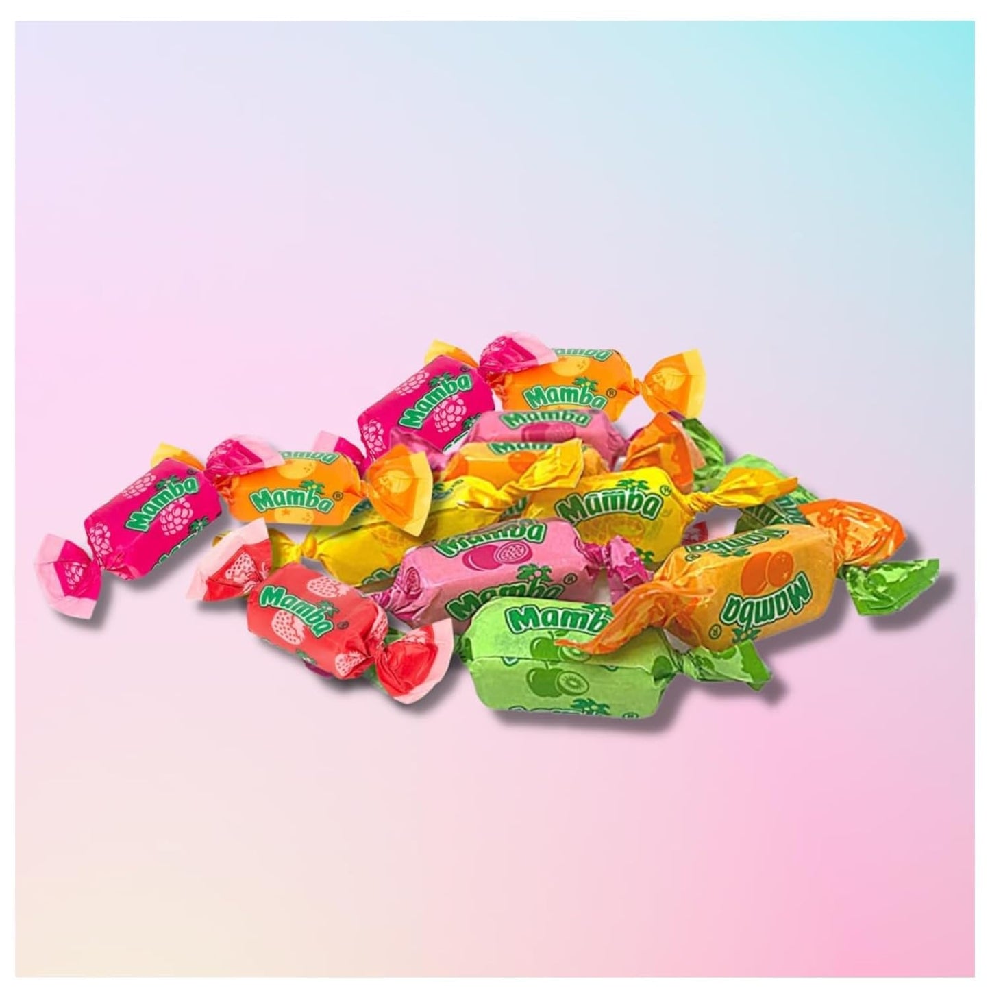 Mamba Fruit Chews - 2 lbs of Candy Individually Wrapped - Enjoy the Delicious Flavors of Strawberry Orange and Raspberry Stock up and Share