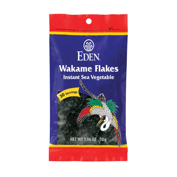 Eden Instant Wakame Flakes, Hand Harvested, Sea Vegetable, Seaweed, Traditional From Japan, Mild Flavor, 1.06 Ounce