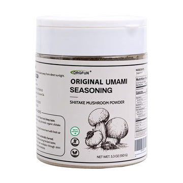 Orgfun Original Shiitake Mushrooms Powder, Natural Umami Seasoning, Mushroom Powder For Cooking, 5.3 Oz