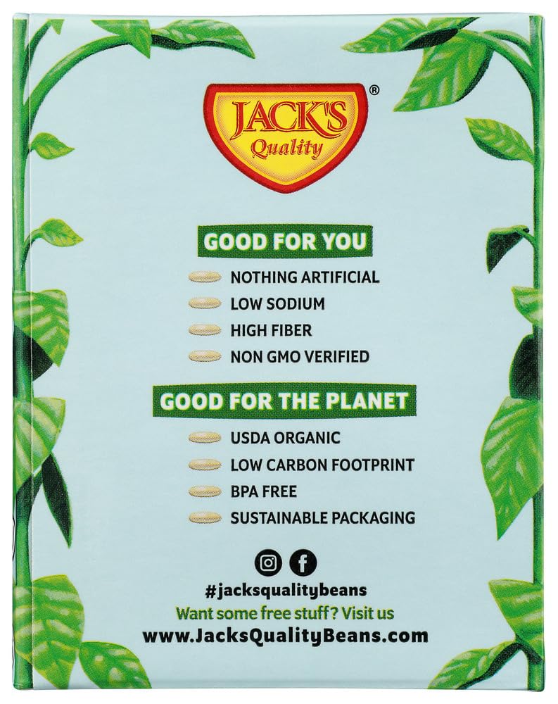 Jack'S | Organic Cannellini White Beans 13.4 Oz. | Filled With Protein & Fiber, Low Sodium & Non-Gmo | (8-Pack)
