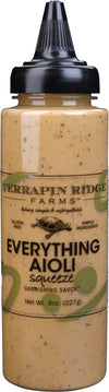 Terrapin Ridge Everything Aioli Sauce, Creamy Gourmet Condiment, 8 oz Squeeze Bottle