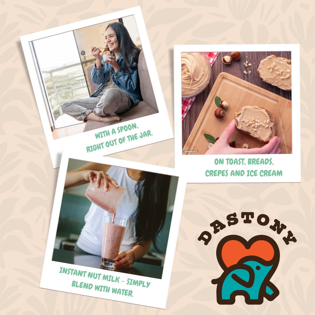 Dastony Organic Raw Brazil Nut Butter, 8 Oz | Only One Ingredient | Vegan, Paleo And Keto Friendly, Non Gmo, Gluten-Free - Pack